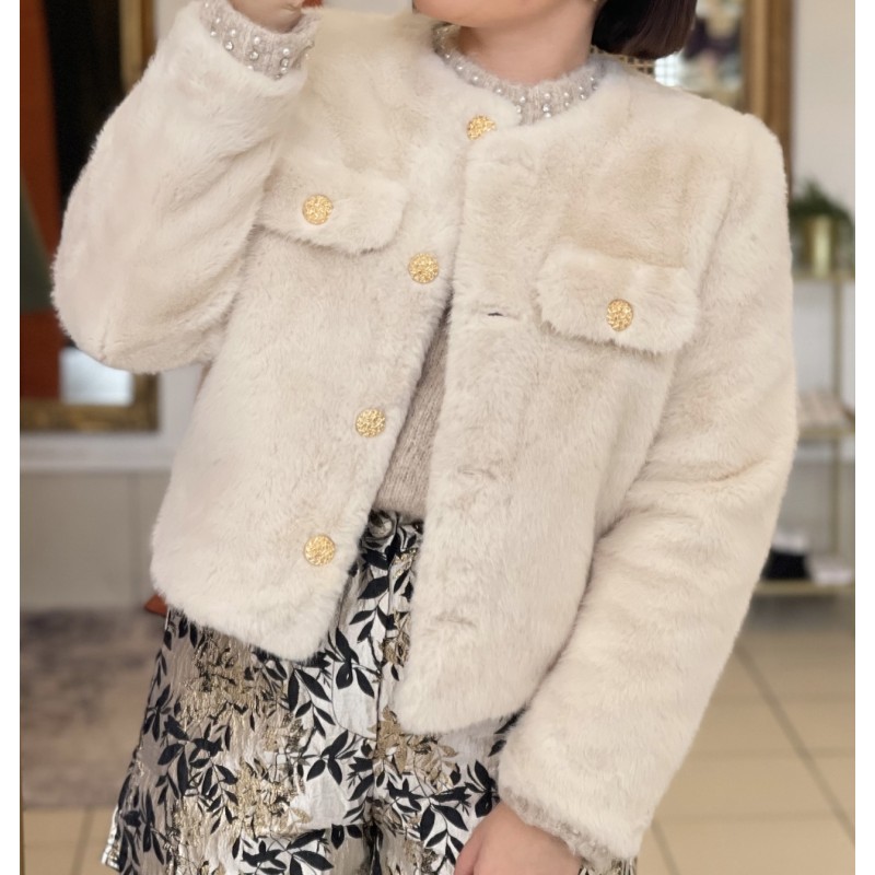 Fausse fourrure Maria • Écru